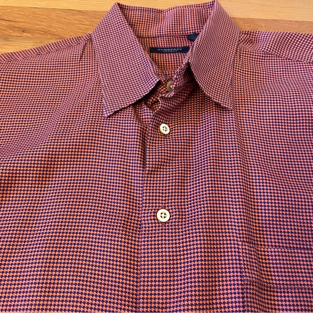 Burberry Red Button Down Shirt